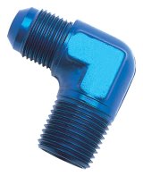 Russell Performance -4 AN to 1/4in NPT 90 Degree Flare to Pipe Adapter (Blue) thumbnail 4