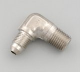 Russell Performance -4 AN to 1/4in NPT 90 Degree Flare to Pipe Adapter (Endura) thumbnail 2