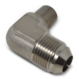 Russell Performance -6 AN to 1/4in NPT 90 Degree Flare to Pipe Adapter (Endura) thumbnail 6