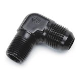 Russell Performance -6 AN to 1/4in NPT 90 Degree Flare to Pipe Adapter (Black) thumbnail 2