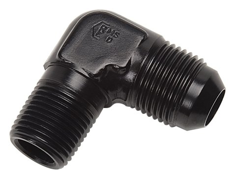Russell Performance -6 AN to 1/8in NPT 90 Degree Flare to Pipe Adapter (Black) thumbnail 9