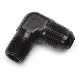 Russell Performance -6 AN to 3/8in NPT 90 Degree Flare to Pipe Adapter (Black) thumbnail 2