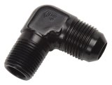 Russell Performance -6 AN to 3/8in NPT 90 Degree Flare to Pipe Adapter (Black) thumbnail 4