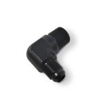 Russell Performance -6 AN to 3/8in NPT 90 Degree Flare to Pipe Adapter (Black) thumbnail 6