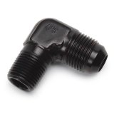 Russell Performance -8 AN to 3/8in NPT 90 Degree Flare to Pipe Adapter (Black) thumbnail 2