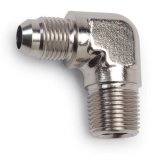 Russell Performance -8 AN to 1/2in NPT 90 Degree Flare to Pipe Adapter (Endura) thumbnail 2