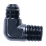 Russell Performance -8 AN to 1/2in NPT 90 Degree Flare to Pipe Adapter (Black) thumbnail 3
