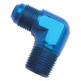 Russell Performance -12 AN to 3/4in NPT 90 Degree Flare to Pipe Adapter (Blue) thumbnail 4