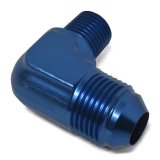 Russell Performance -12 AN to 3/4in NPT 90 Degree Flare to Pipe Adapter (Blue) thumbnail 6