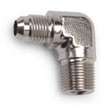 Russell Performance -12 AN to 1/2in NPT 90 Degree Flare to Pipe Adapter (Endura) thumbnail 2