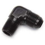 Russell Performance -12 AN to 1/2in NPT 90 Degree Flare to Pipe Adapter (Black) thumbnail 2