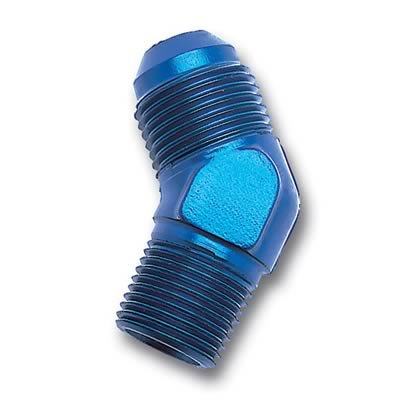 Russell Performance -8 AN to 3/8in NPT 45 Degree Flare to Pipe Adapter thumbnail 2