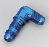 Russell Performance -6 AN 90 Degree Flare Bulkhead (Blue) thumbnail 2