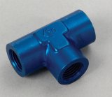 Russell Performance 1/8in Female Pipe Tee Fitting (Blue) thumbnail 2