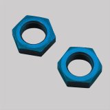 Russell Performance -6 AN Bulkhead Nuts 9/16in -18 Thread Size (Blue) thumbnail 1