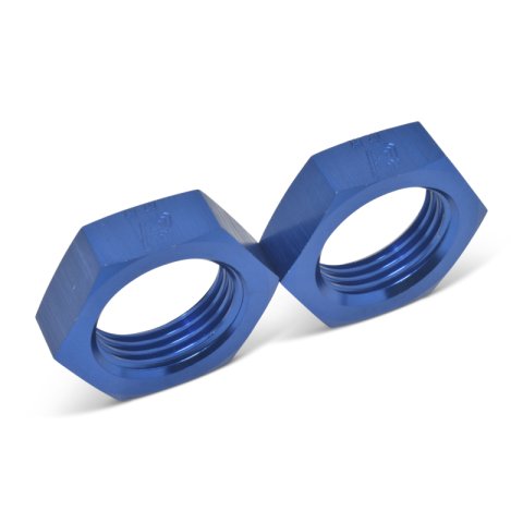 Russell Performance -12 AN Bulkhead Nuts 1 1/16in -12 Thread Size (Blue) thumbnail 5