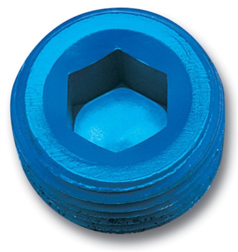 Russell Performance 1/4in Allen Socket Pipe Plug (Blue) thumbnail 3