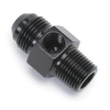 Russell Performance -6 AN Flare to 3/8in Pipe Pressure Adapter (Black) thumbnail 1