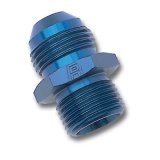 Russell Performance -4 AN Flare to 10mm x 1.0 Metric Thread Adapter (Blue) thumbnail 2
