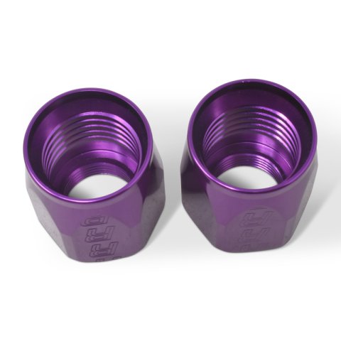Russell Performance 2-Piece -6 AN Anodized Full Flow Swivel Hose End Sockets (Qty 2) - Purple thumbnail 6