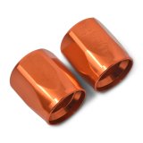 Russell Performance 2-Piece -6 AN Anodized Full Flow Swivel Hose End Sockets (Qty 2) - Orange thumbnail 4