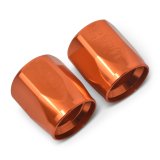 Russell Performance 2-Piece -8 AN Anodized Full Flow Swivel Hose End Sockets (Qty 2) - Orange thumbnail 5
