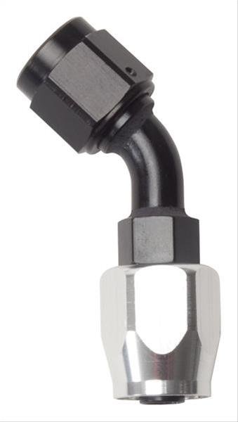 Russell Performance -16 AN Silver/Black 45 Degree Full Flow Hose End