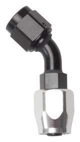 Russell Performance -16 AN Silver/Black 45 Degree Full Flow Hose End thumbnail 2