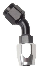 Russell Performance -16 AN Silver/Black 45 Degree Full Flow Hose End thumbnail 3
