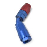 Russell Performance 3/8in SAE Quick Disc Female to -6 Hose Red/Blue 45 Degree Hose End thumbnail 7