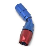 Russell Performance 3/8in SAE Quick Disc Female to -6 Hose Red/Blue 45 Degree Hose End thumbnail 8