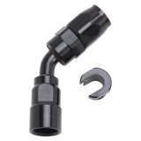 Russell Performance 3/8in SAE Quick Disc Female to -6 Hose Black 45 Degree Hose End thumbnail 4