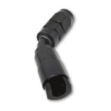 Russell Performance 3/8in SAE Quick Disc Female to -6 Hose Black 45 Degree Hose End thumbnail 6