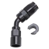 Russell Performance 3/8in SAE Quick Disc Female to -6 Hose Black 45 Degree Hose End thumbnail 8