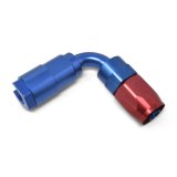 Russell Performance 3/8in SAE Quick Disc Female to -6 Hose Red/Blue 90 Degree Hose End thumbnail 8