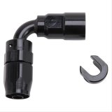 Russell Performance 3/8in SAE Quick Disc Female to -6 Hose Black 90 Degree Hose End thumbnail 2