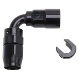 Russell Performance 3/8in SAE Quick Disc Female to -6 Hose Black 90 Degree Hose End thumbnail 4