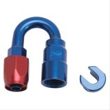 Russell Performance 3/8in SAE Quick Disc Female to -6 Hose Red/Blue 180 Degree Hose End thumbnail 2