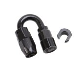 Russell Performance 3/8in SAE Quick Disc Female to -6 Hose Black 180 Degree Hose End thumbnail 5