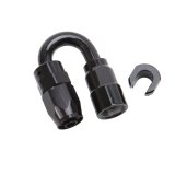 Russell Performance 3/8in SAE Quick Disc Female to -6 Hose Black 180 Degree Hose End thumbnail 7
