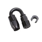 Russell Performance 3/8in SAE Quick Disc Female to -6 Hose Black 180 Degree Hose End thumbnail 8