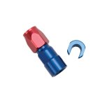 Russell Performance 5/16in SAE Quick Disc Female to -6 Hose Red/Blue Straight Degree Hose End thumbnail 7