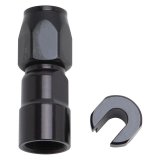 Russell Performance 5/16in SAE Quick Disc Female to -6 Hose Black Straight Degree Hose End thumbnail 3