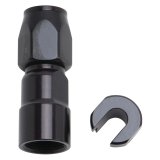 Russell Performance 5/16in SAE Quick Disc Female to -6 Hose Black Straight Degree Hose End thumbnail 4