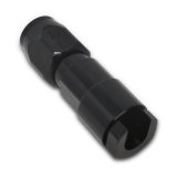 Russell Performance 5/16in SAE Quick Disc Female to -6 Hose Black Straight Degree Hose End thumbnail 5