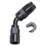 Russell Performance 5/16in SAE Quick Disc Female to -6 Hose Black 45 Degree Hose End thumbnail 9