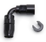 Russell Performance 5/16in SAE Quick Disc Female to -6 Hose Black 90 Degree Hose End thumbnail 2