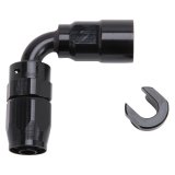 Russell Performance 5/16in SAE Quick Disc Female to -6 Hose Black 90 Degree Hose End thumbnail 3