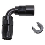Russell Performance 5/16in SAE Quick Disc Female to -6 Hose Black 90 Degree Hose End thumbnail 5