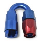 Russell Performance 5/16in SAE Quick Disc Female to -6 Hose Red/Blue 180 Degree Hose End thumbnail 5